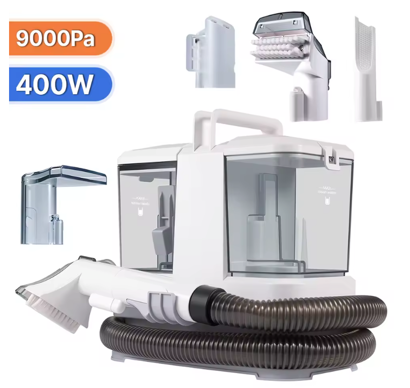 Vlekkenreiniger 750W – Handheld Tapijt- en Bankreiniger met Spray en Zuigfunctie