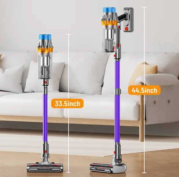 Draadloze Steelstofzuiger – 650W Krachtige 65KPa Zuigkracht met 70 Min Accuduur