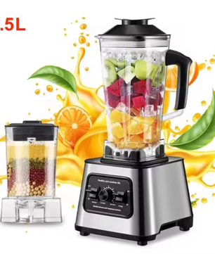 Blender 2.5L – 6000W Krachtige Smoothie Maker en Mixer voor IJs, Fruit en Noten