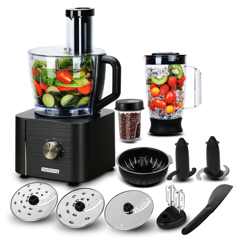 Multifunctionele Keukenmachine 11-in-1 – 1100W Food Processor met Blender en 3 Snelheden