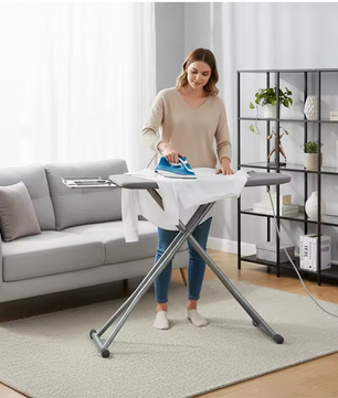 Opvouwbare Strijkplank – Verstelbaar met Antislip en Strijkijzerhouder