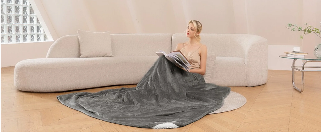 Elektrische Deken 150×180 cm – Zachte Warmtedeken met 6 Standen en Timer