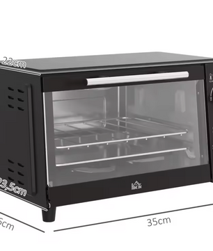 Mini Oven 9L – Compacte Elektrische Oven met Timer en Temperatuurregeling