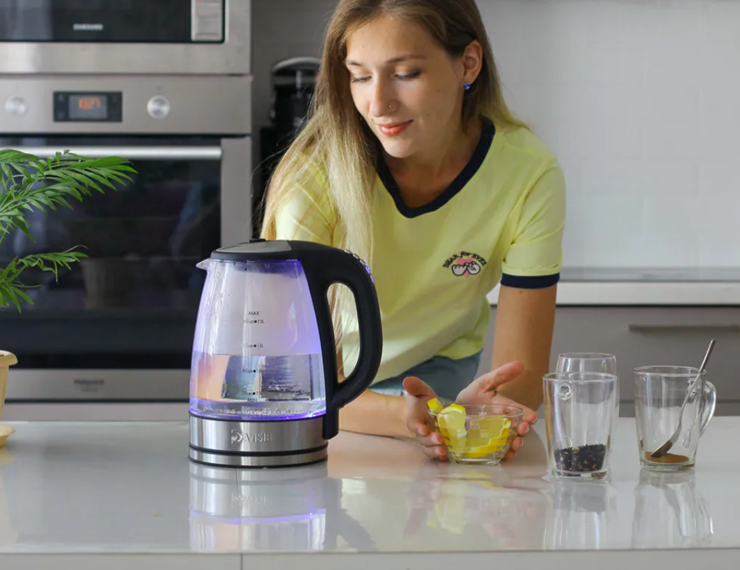 Elektrische Glazen Waterkoker met Temperatuurregeling en Warmhoudfunctie – 2200W Snelkoker, 2.0L Capaciteit
