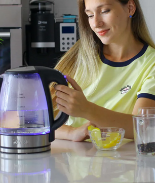 Elektrische Glazen Waterkoker met Temperatuurregeling en Warmhoudfunctie – 2200W Snelkoker, 2.0L Capaciteit