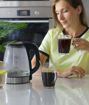 Elektrische Glazen Waterkoker met Temperatuurregeling en Warmhoudfunctie – 2200W Snelkoker, 2.0L Capaciteit