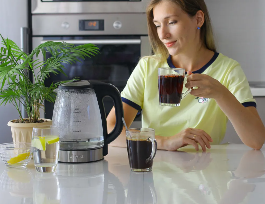 Elektrische Glazen Waterkoker met Temperatuurregeling en Warmhoudfunctie – 2200W Snelkoker, 2.0L Capaciteit