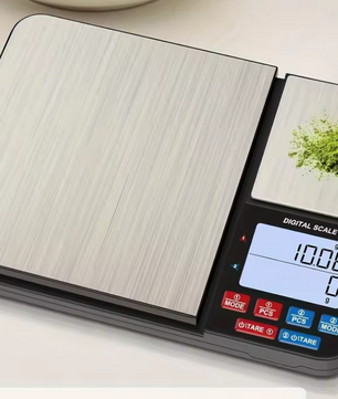Digitale Keukenweegschaal met Dubbel Platform – 0.01g Nauwkeurig, 5kg Capaciteit