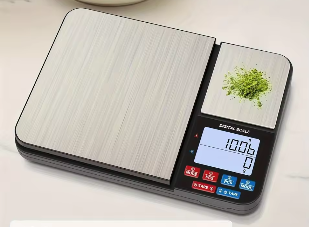 Digitale Keukenweegschaal met Dubbel Platform – 0.01g Nauwkeurig, 5kg Capaciteit