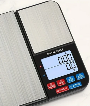Digitale Keukenweegschaal met Dubbel Platform – 0.01g Nauwkeurig, 5kg Capaciteit