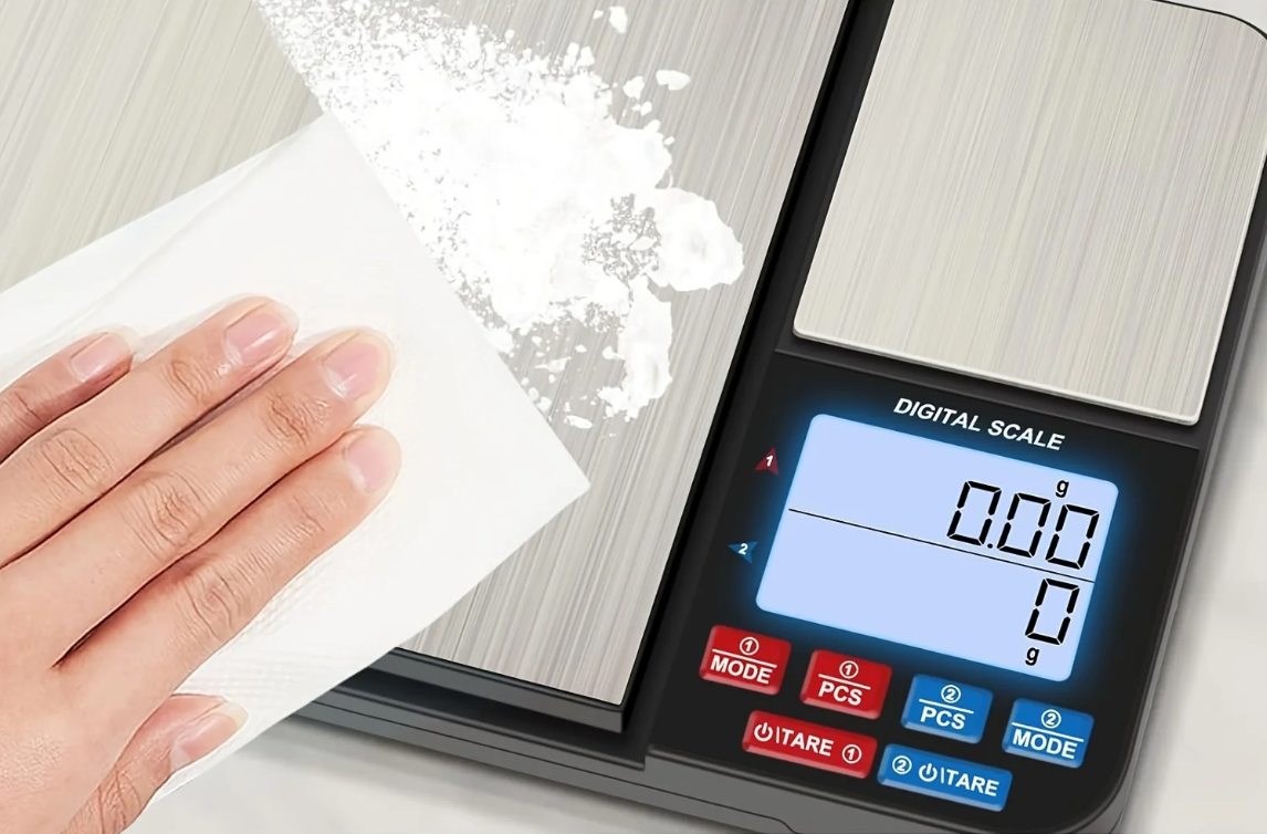 Digitale Keukenweegschaal met Dubbel Platform – 0.01g Nauwkeurig, 5kg Capaciteit