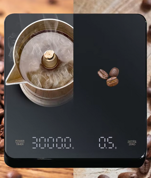 Digitale Koffieweegschaal met Timer – 0.1g Nauwkeurig, LED Display, 3kg Capaciteit
