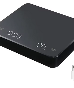 Digitale Koffieweegschaal met Timer – 0.1g Nauwkeurig, LED Display, 3kg Capaciteit