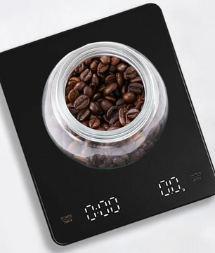 Digitale Koffieweegschaal met Timer – 0.1g Nauwkeurig, LED Display, 3kg Capaciteit