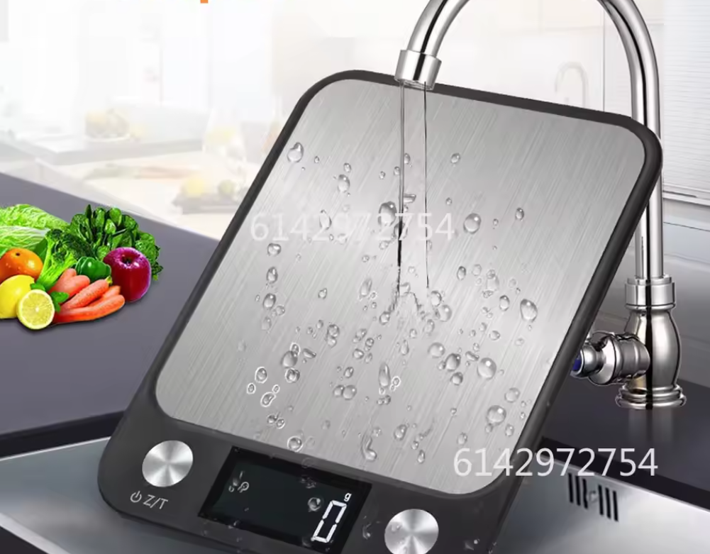 Digitale Keukenweegschaal RVS – 15kg Capaciteit, 1g Nauwkeurig