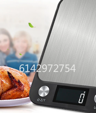 Digitale Keukenweegschaal RVS – 15kg Capaciteit, 1g Nauwkeurig