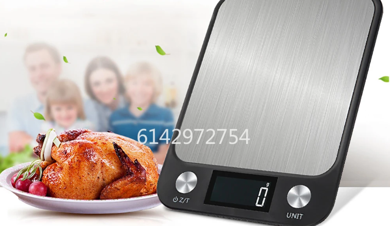 Digitale Keukenweegschaal RVS – 15kg Capaciteit, 1g Nauwkeurig