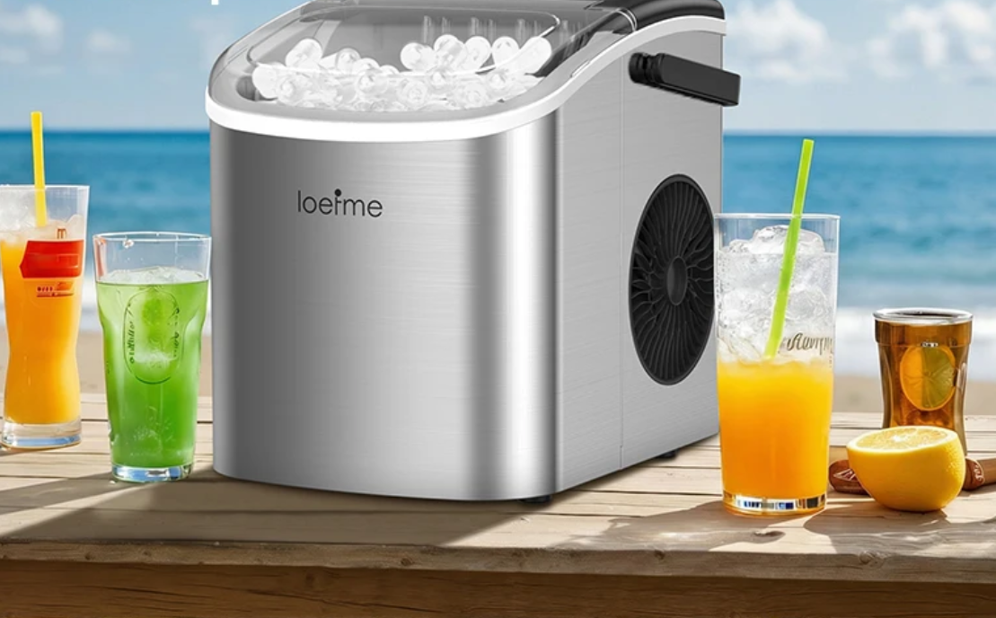 IJsblokjesmachine 12kg/24u – Compacte RVS IJs Maker met Zelfreiniging
