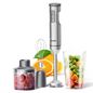 Staafmixer 4-in-1 – RVS Handblender met Hakmolen, Garde en Maatbeker