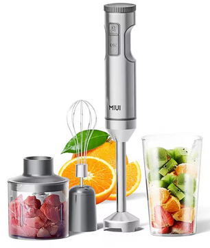 Staafmixer 4-in-1 – RVS Handblender met Hakmolen, Garde en Maatbeker