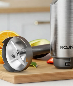 Staafmixer 4-in-1 – RVS Handblender met Hakmolen, Garde en Maatbeker