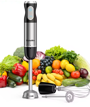 Staafmixer 3-in-1 RVS – Handblender met Garde en Melkopschuimer