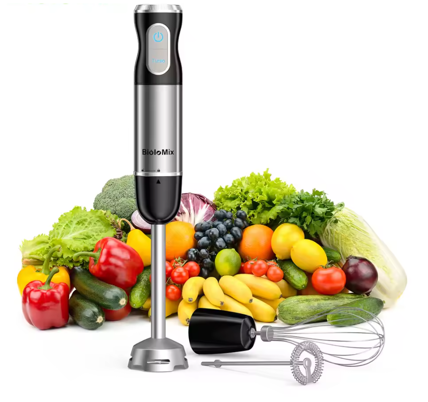 Staafmixer 3-in-1 RVS – Handblender met Garde en Melkopschuimer