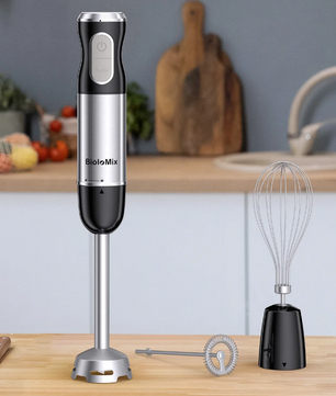 Staafmixer 3-in-1 RVS – Handblender met Garde en Melkopschuimer