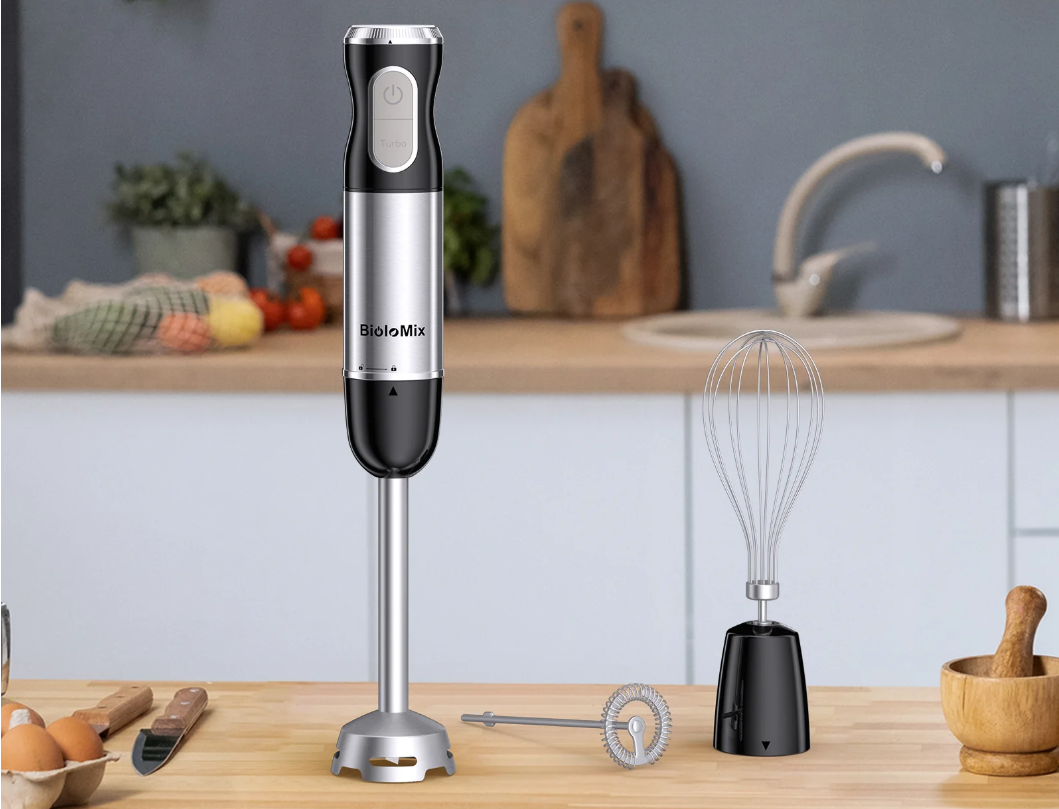 Staafmixer 3-in-1 RVS – Handblender met Garde en Melkopschuimer