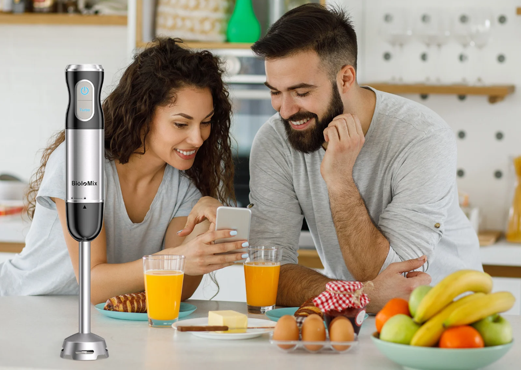 Staafmixer 3-in-1 RVS – Handblender met Garde en Melkopschuimer