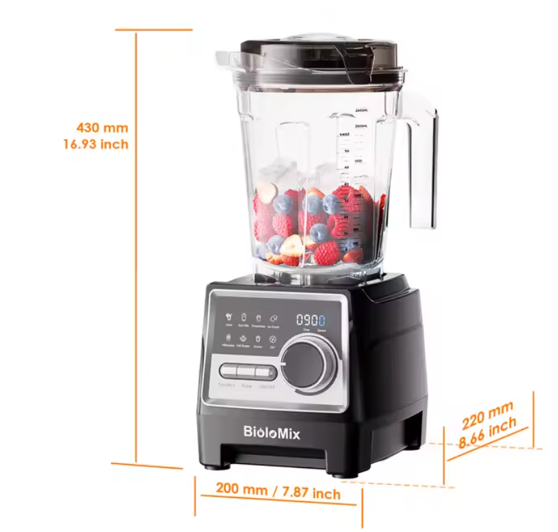 Professionele Blender 1500W – 2.6L Smoothie Maker met 6 Messen