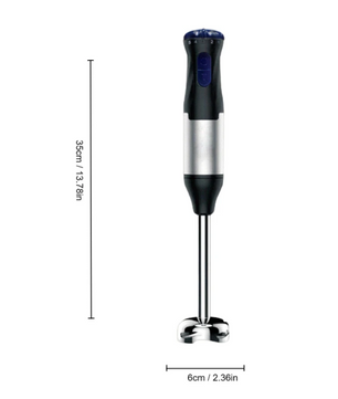 Staafmixer 4-in-1 1000W – RVS Handblender met Kom, Hakmolen en Garde