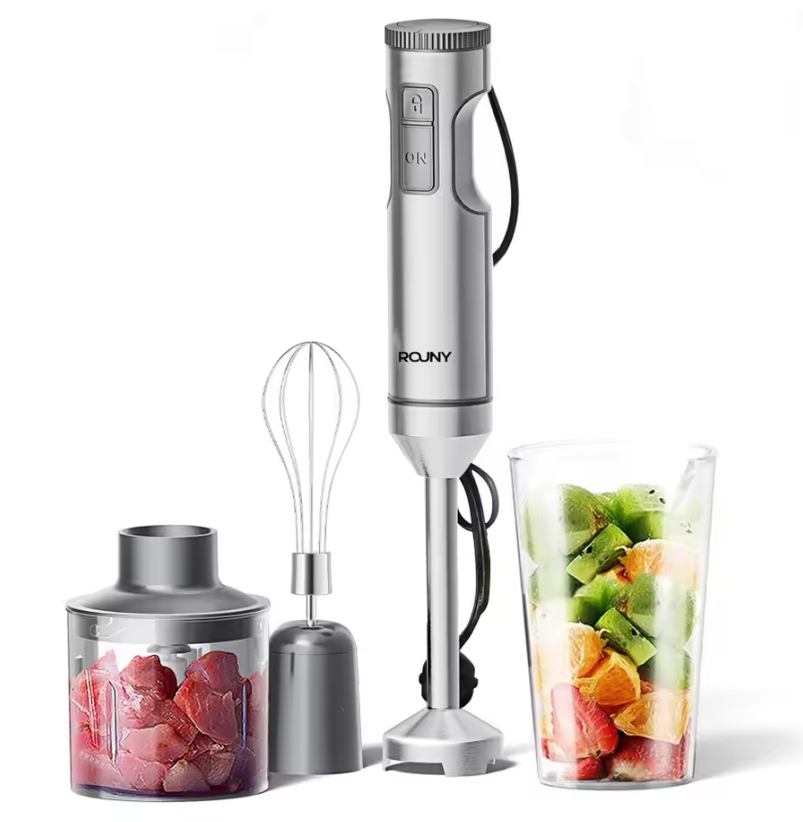 Staafmixer 4-in-1 1200W – RVS Handblender met 14 Snelheden