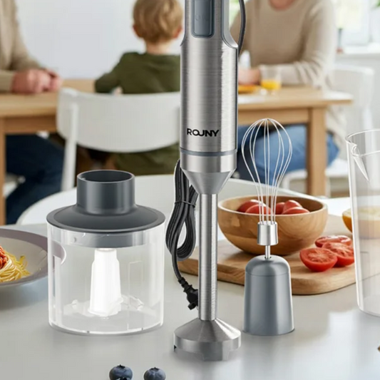 Staafmixer 4-in-1 1200W – RVS Handblender met 14 Snelheden