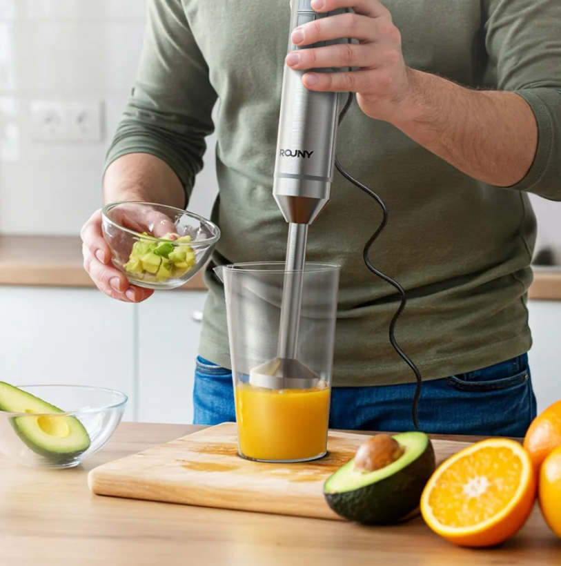 Staafmixer 4-in-1 1200W – RVS Handblender met 14 Snelheden