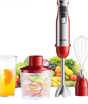 Staafmixer 4-in-1 1200W – Handblender met Hakmolen en Garde