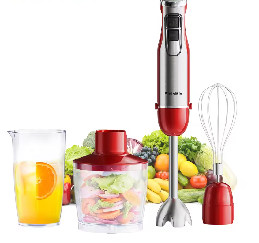 Staafmixer 4-in-1 1200W – Handblender met Hakmolen en Garde