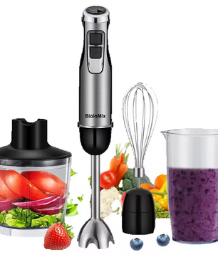 Staafmixer 4-in-1 1200W – Handblender met Hakmolen en Garde