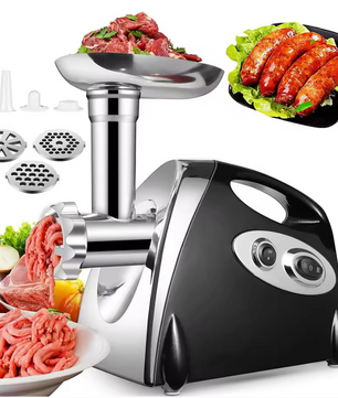 Vleesmolen 2800W – RVS Keukenmachine met Hakker en Snijder