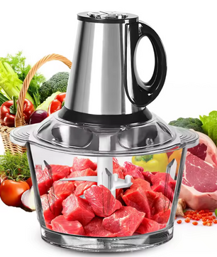Hakmolen 5L – Elektrische Foodprocessor met RVS Kom en Snijfunctie