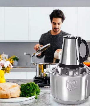 Hakmolen 5L – Elektrische Foodprocessor met RVS Kom
