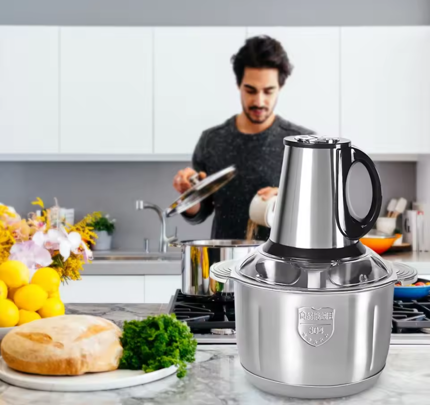 Hakmolen 5L – Elektrische Foodprocessor met RVS Kom