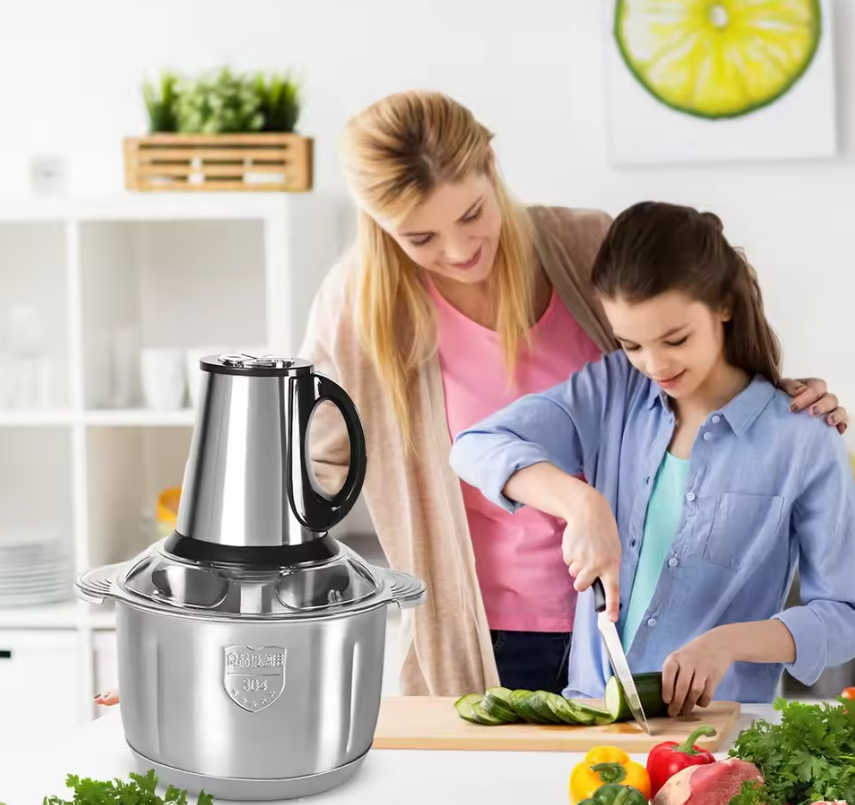 Hakmolen 5L – Elektrische Foodprocessor met RVS Kom