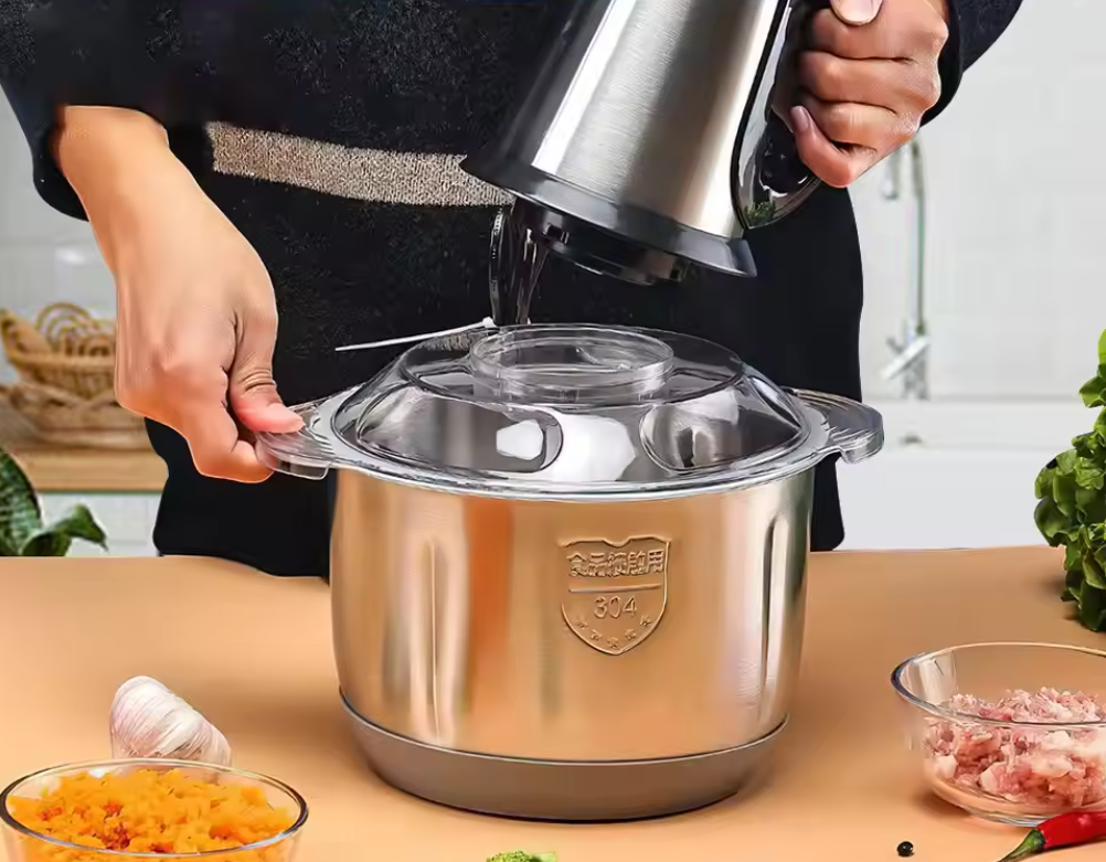Hakmolen 5L – Elektrische Foodprocessor met RVS Kom en Snijfunctie