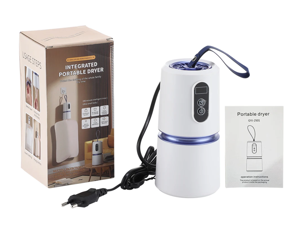 Draagbare Kledingdroger 200W – Compacte Mini Wasdroger met Timer