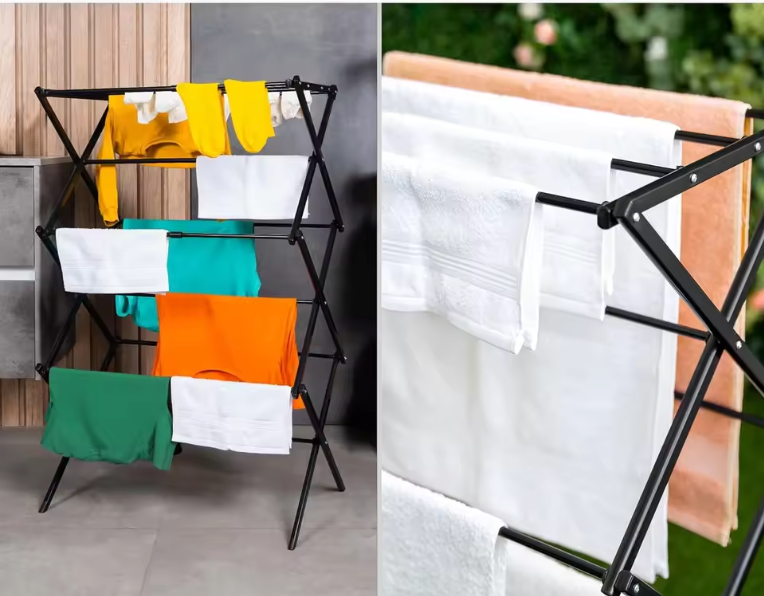 Opvouwbaar Droogrek 3 Lagen – Compact Wasrek voor Binnen en Buiten
