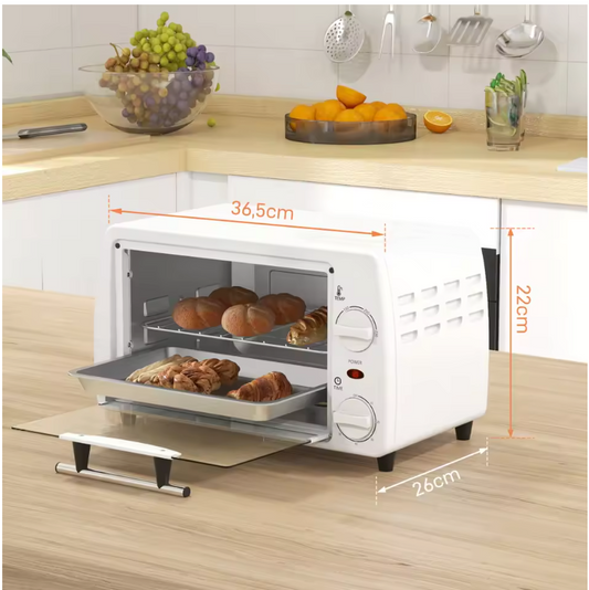 Mini Oven 10L – Compacte Elektrische Oven met Timer en Temperatuur