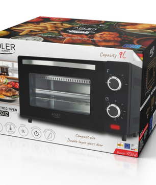 Mini Oven 9L – Compacte Elektrische Oven met Timer en Temperatuurregeling