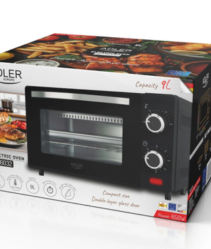 Mini Oven 9L – Compacte Elektrische Oven met Timer en Temperatuurregeling