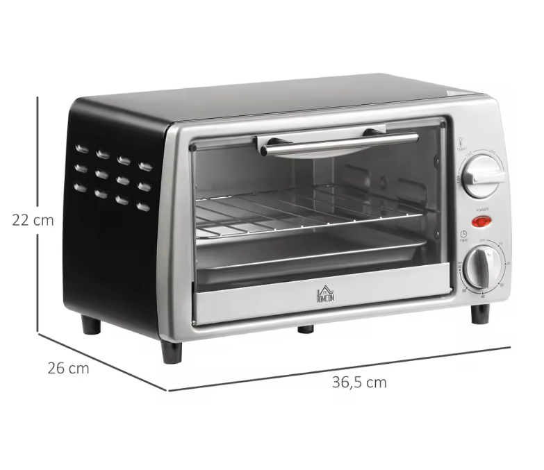 Mini Oven 10L – Elektrische Tafeloven met Timer en Temperatuur